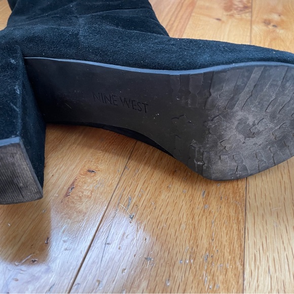 Black Nine West Over the Knee Boots - Picture 4 of 5